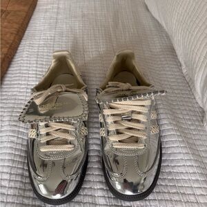 Wales Bonner + Adidas Women's Metallic Silver Sneakers
